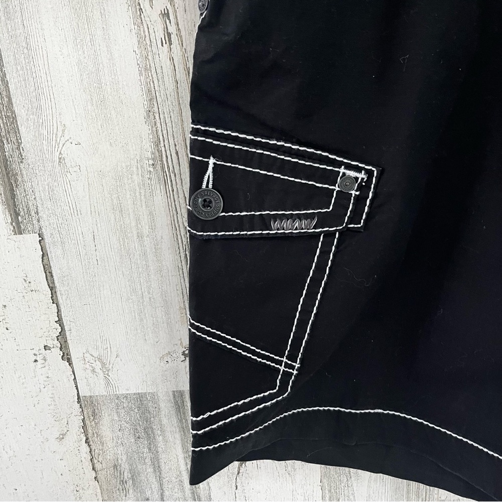 Salvage Supply Co. Buckle Brand Men’s Shorts Size 38 Waist Black/White Stitch - Picture 8 of 11